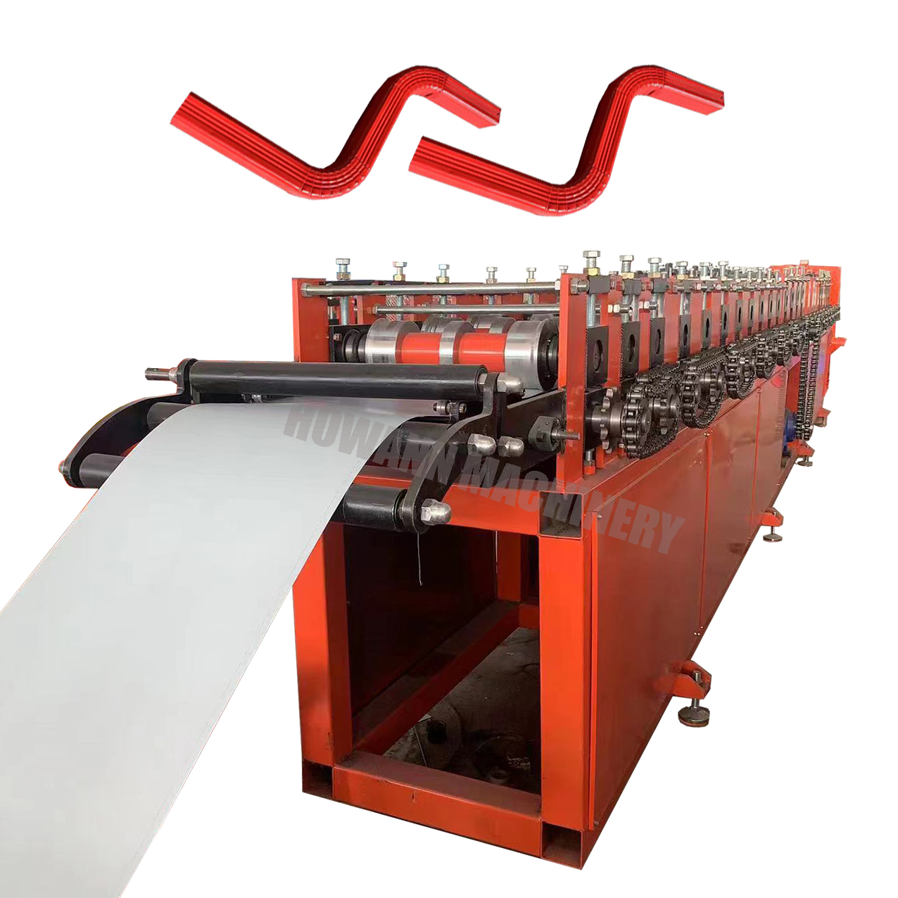 Full Automatic Rain Gutter Making Machine Downspout Downpipe Roll ...